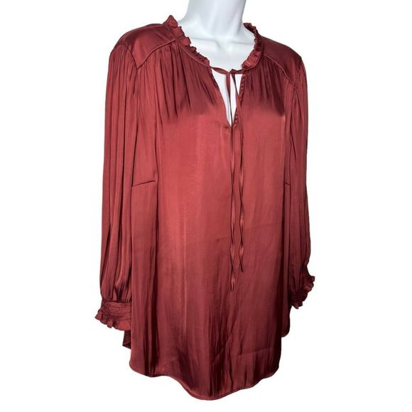 Rachel Zoe Women’s 1X Satin High Low Top NWT - Picture 2 of 8